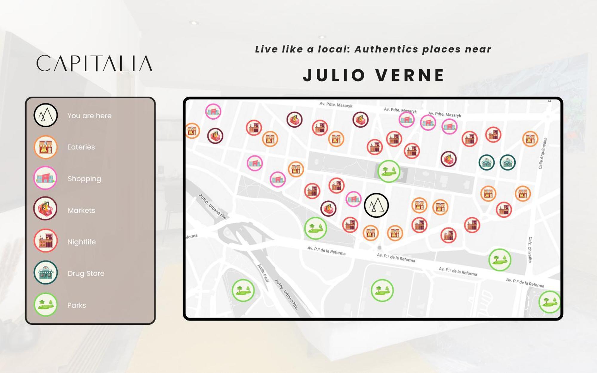 Capitalia - Apartments - Polanco - Julio Verne Mexiko-Stadt Exterior foto